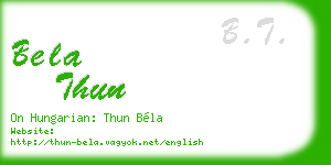 bela thun business card